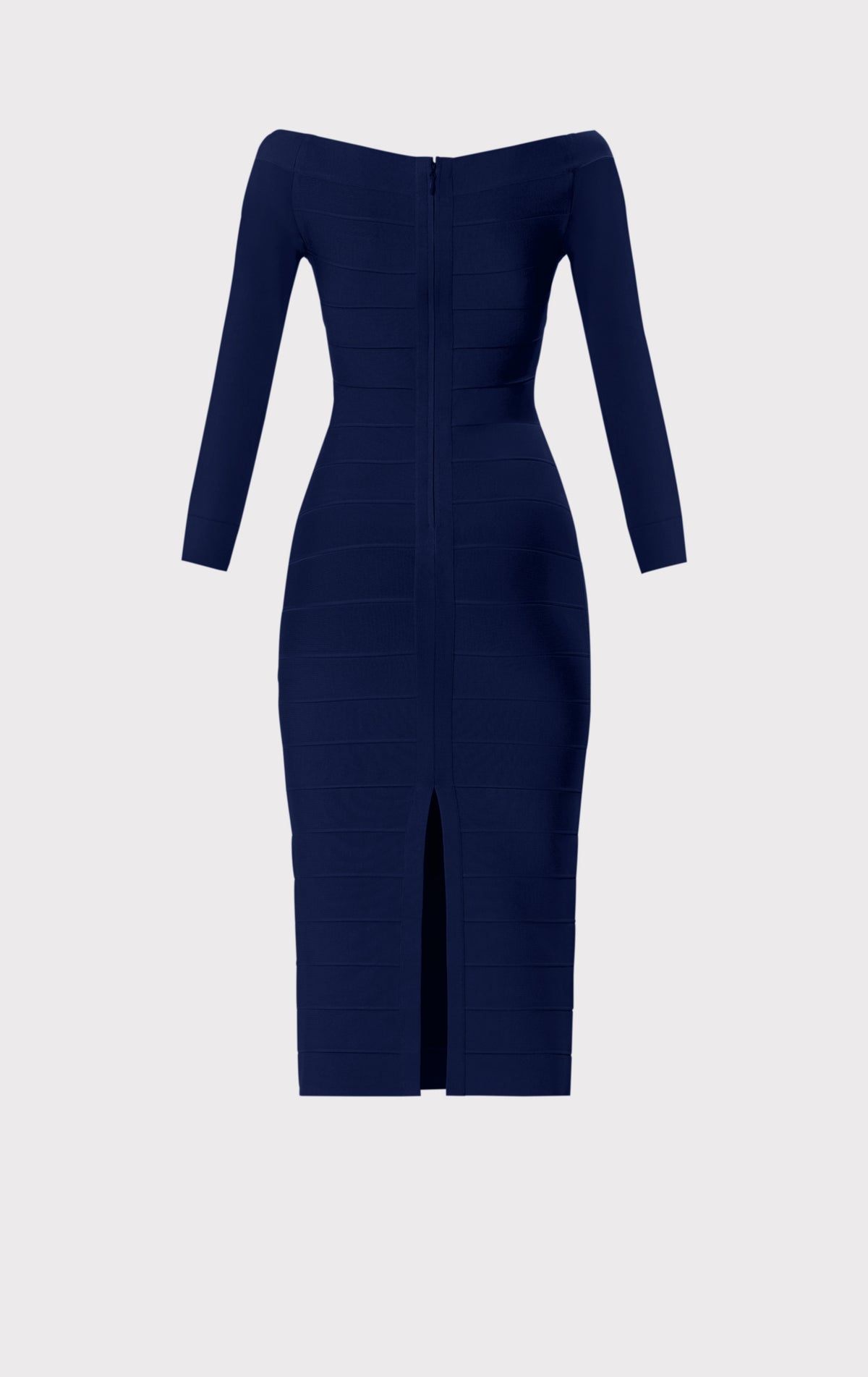 long sleeve bandage dress ICON SCOOP NECK MIDI DRESS – HERVÉ LÉGER