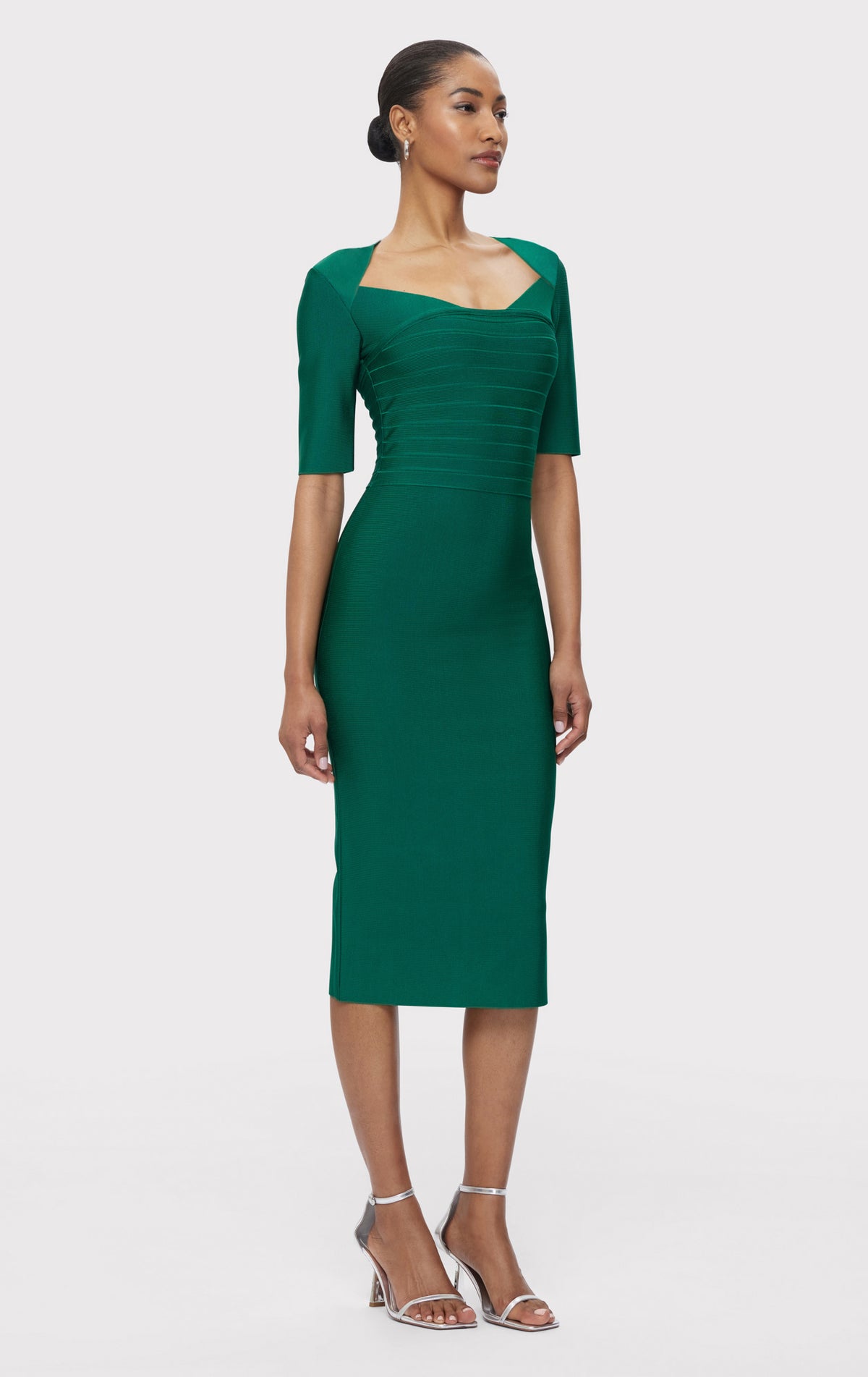 ワンピース HERVE LEGER 'Strappy Tiered Fringe' dress Green Herve Leger Green Strappy Tiered Fringe Dress for Women
