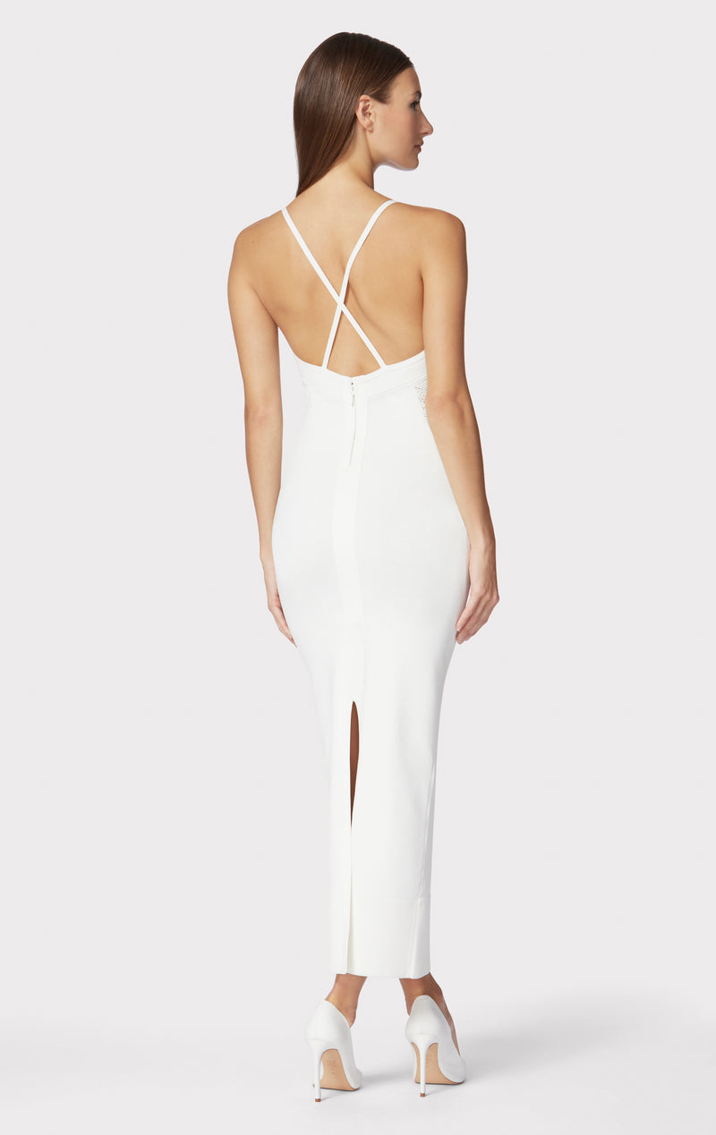 MIXED POINTELLE STRAPPY GOWN