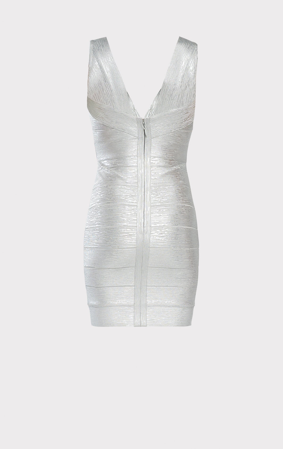 herve leger silver foil bandage dress THE METALLIC ALBA GOWN HERV LGER