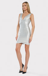 DEEP V BANDAGE DRESS