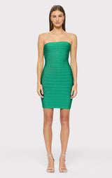 STRAPLESS BANDED PENCIL DRESS