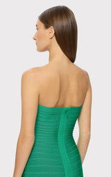 STRAPLESS BANDED PENCIL DRESS