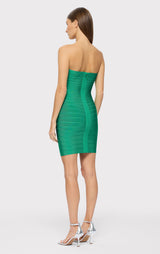 STRAPLESS BANDED PENCIL DRESS