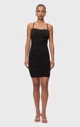 RUCHED JERSEY MINI DRESS