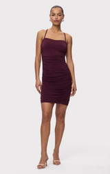 RUCHED JERSEY MINI DRESS