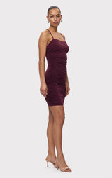 RUCHED JERSEY MINI DRESS