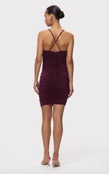 RUCHED JERSEY MINI DRESS