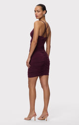 RUCHED JERSEY MINI DRESS