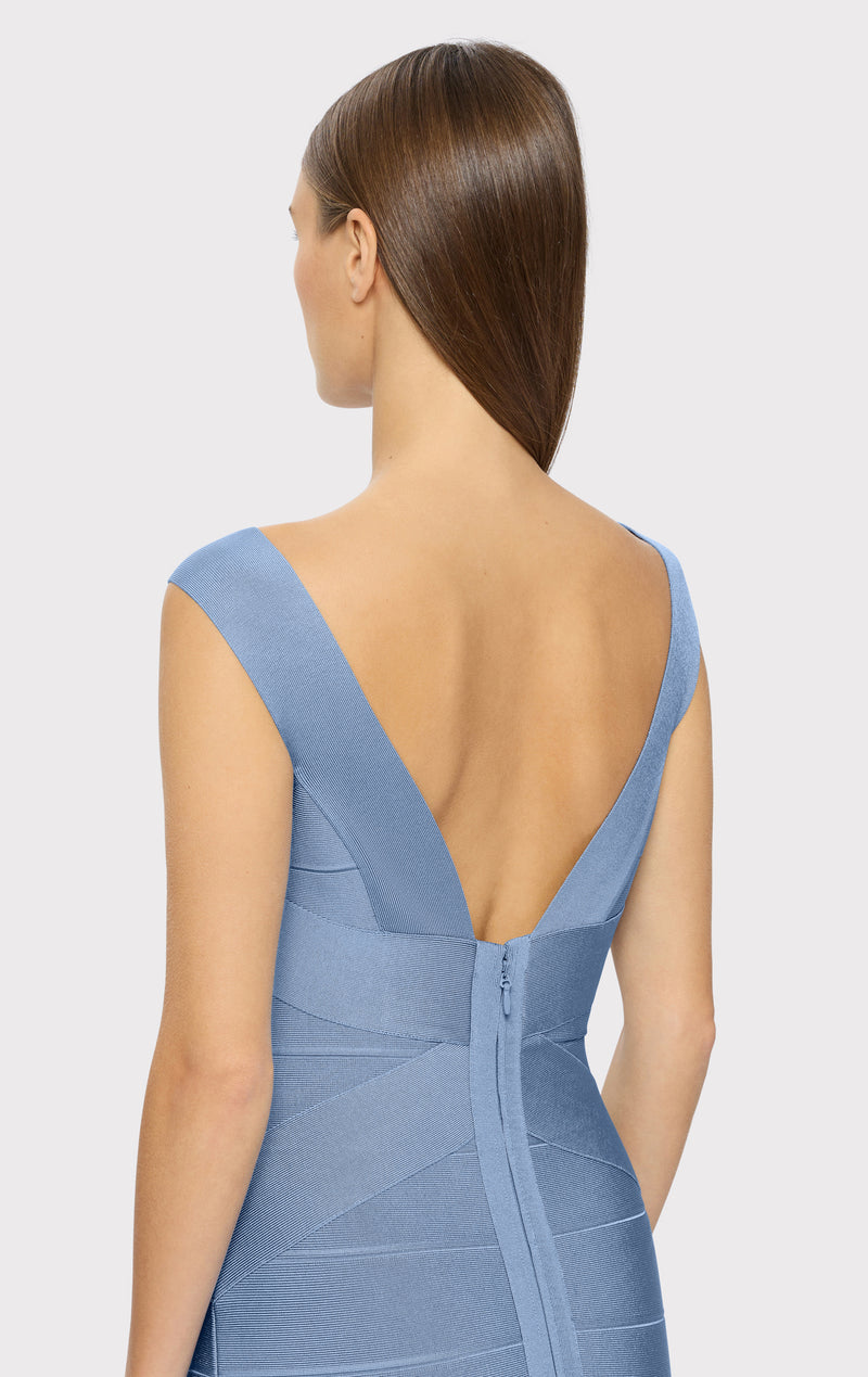 Hervé Léger // Blue Multi Colour Bandage Dress – VSP Consignment