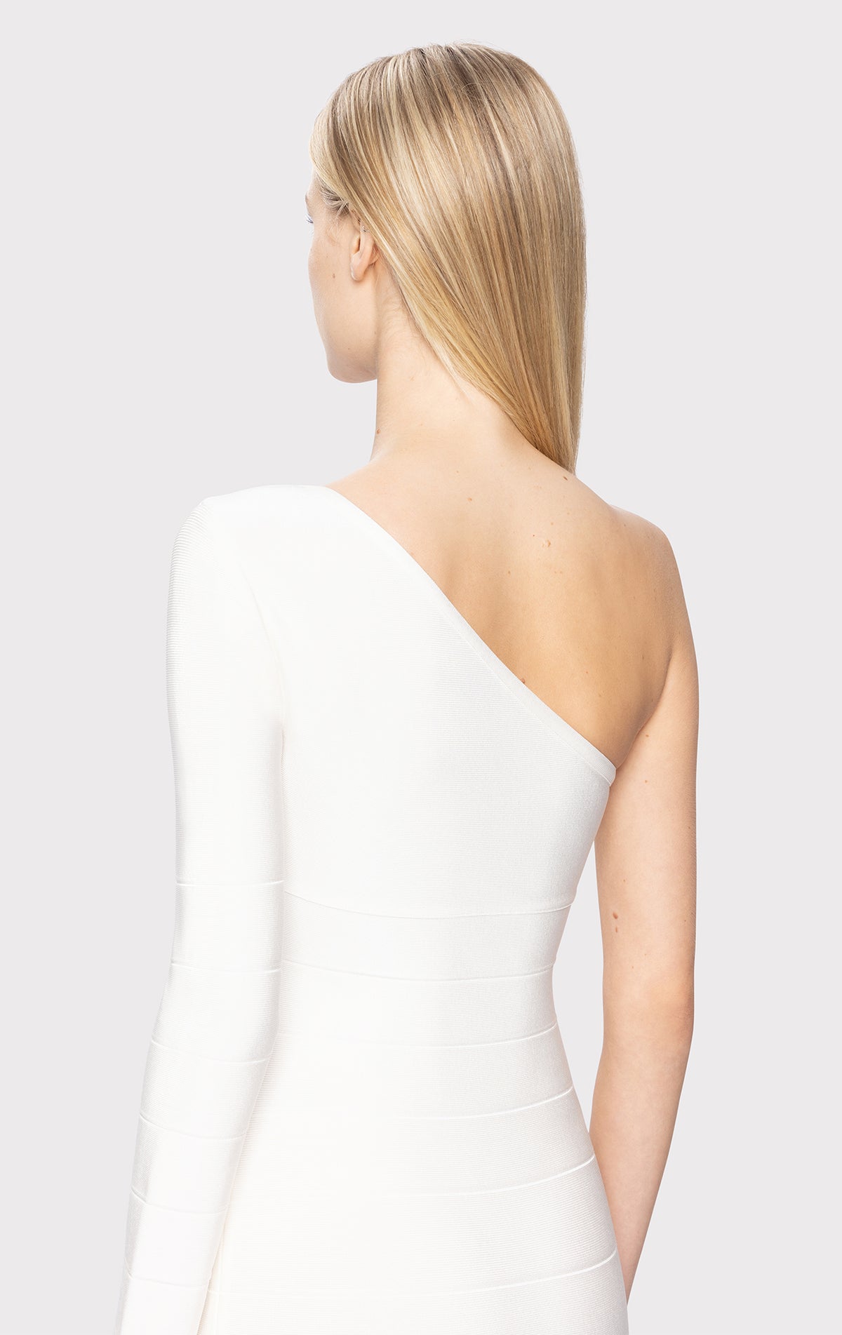 ASYMMETRICAL L/S MINI DRESS – HERVÉ LÉGER