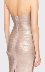 FOIL HALTER BANDAGE GOWN