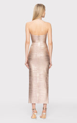 FOIL HALTER BANDAGE GOWN