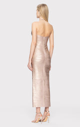 FOIL HALTER BANDAGE GOWN