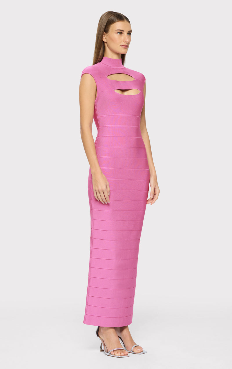 CAP SLEEVE CUT-OUT GOWN