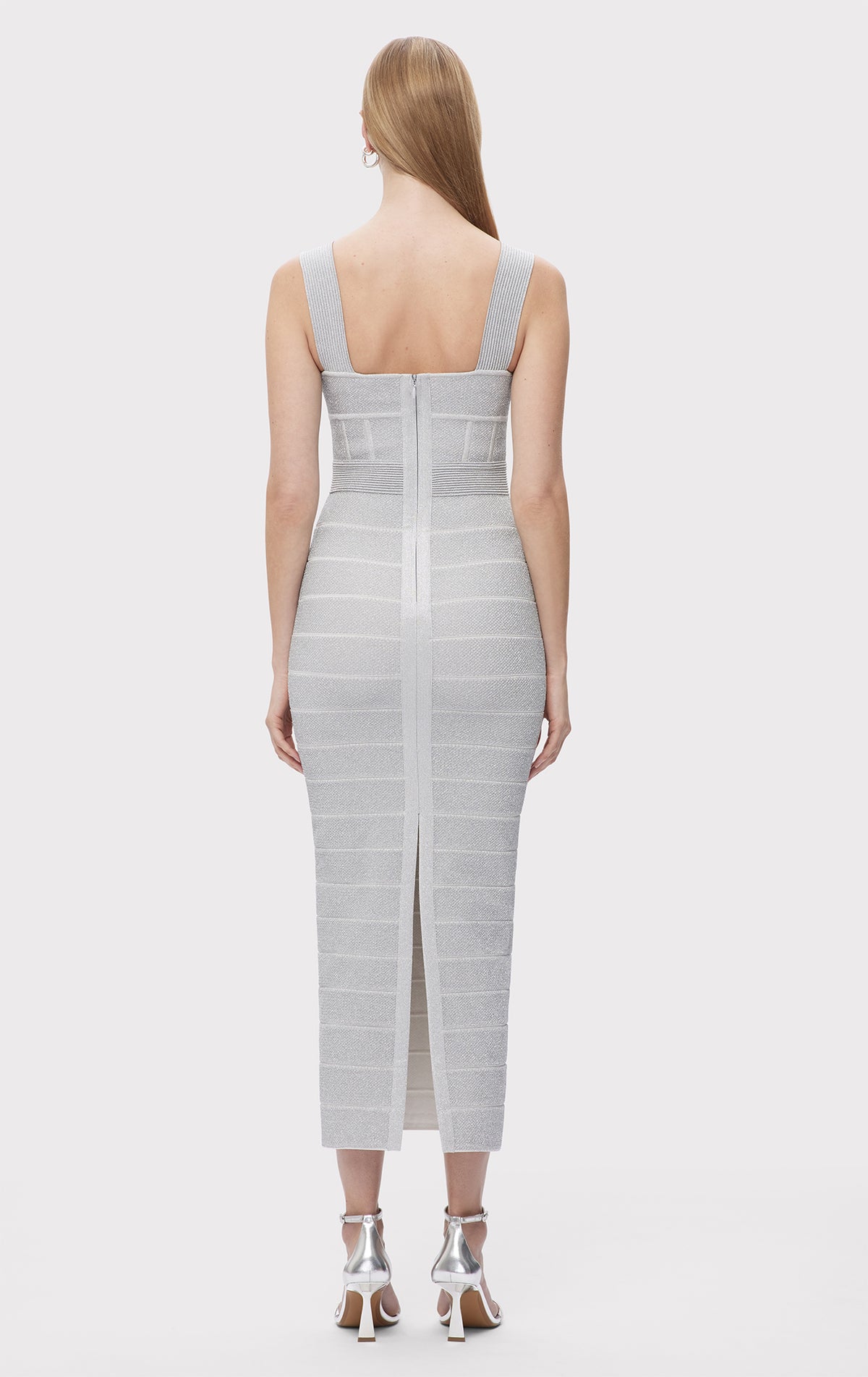 【HERVE LEGER】 THE METALLIC IRIS GOWN – HERVÉ LÉGER
