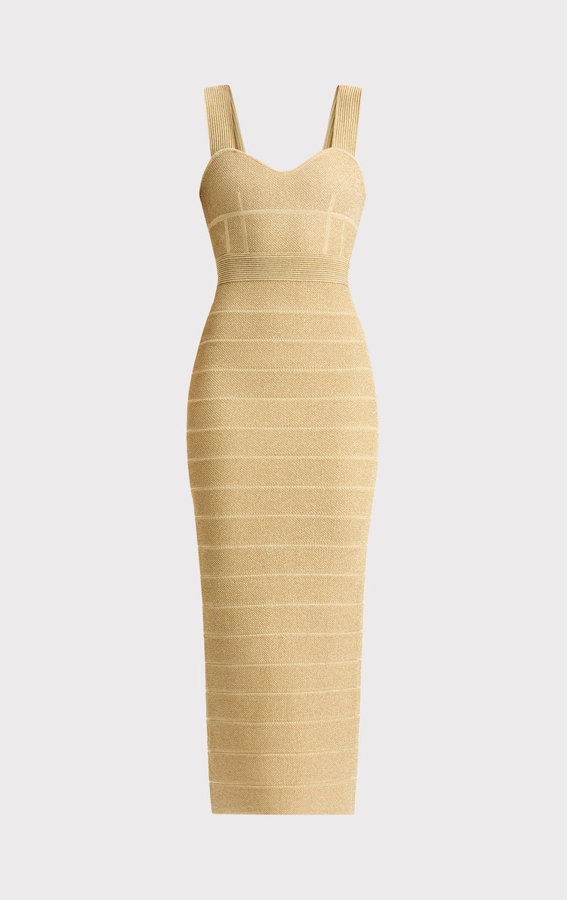 TEXTURED LUREX SWEETHEART GOWN HERV LGER TEXTURED LUREX SWEETHEART GOWN HERV LGER