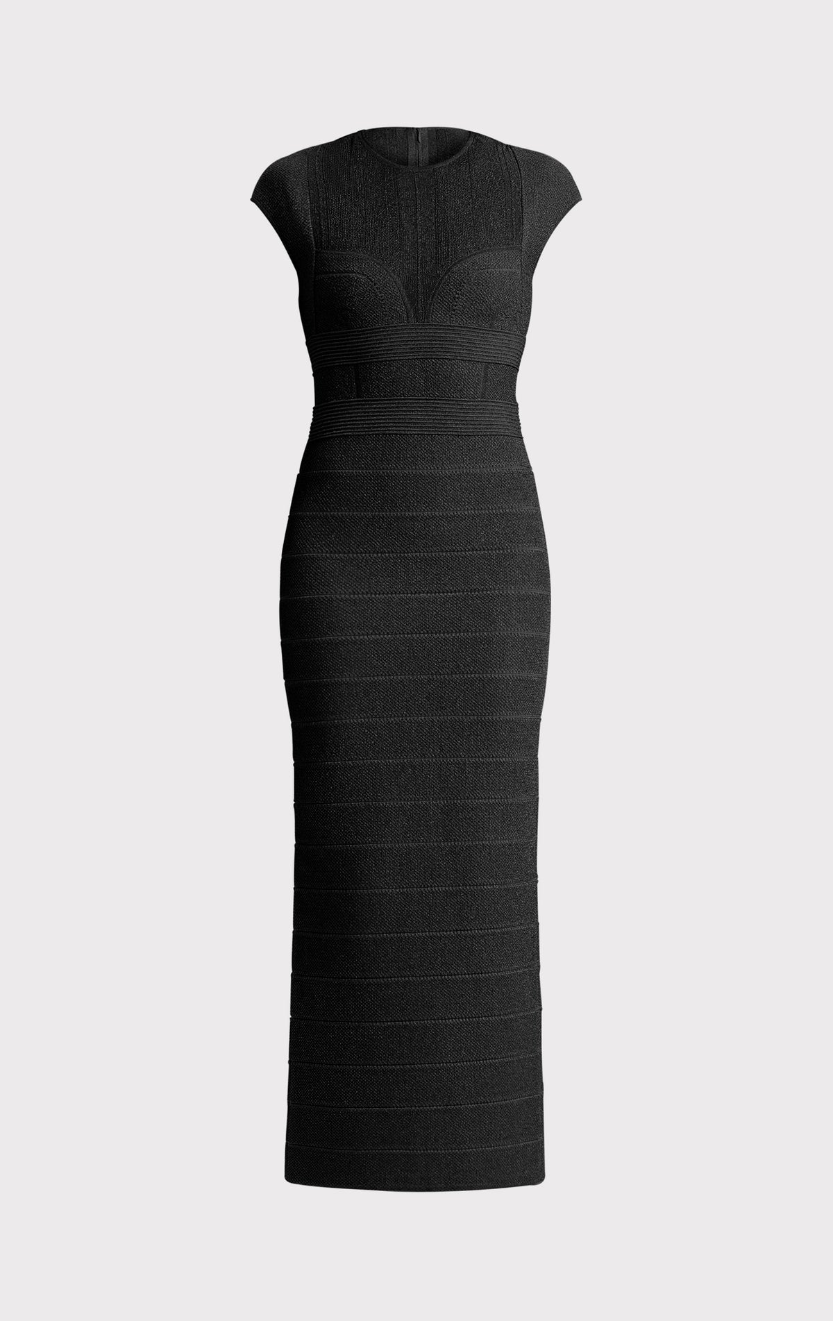 TEXTURED SHEER BUSTIER GOWN – HERVÉ LÉGER