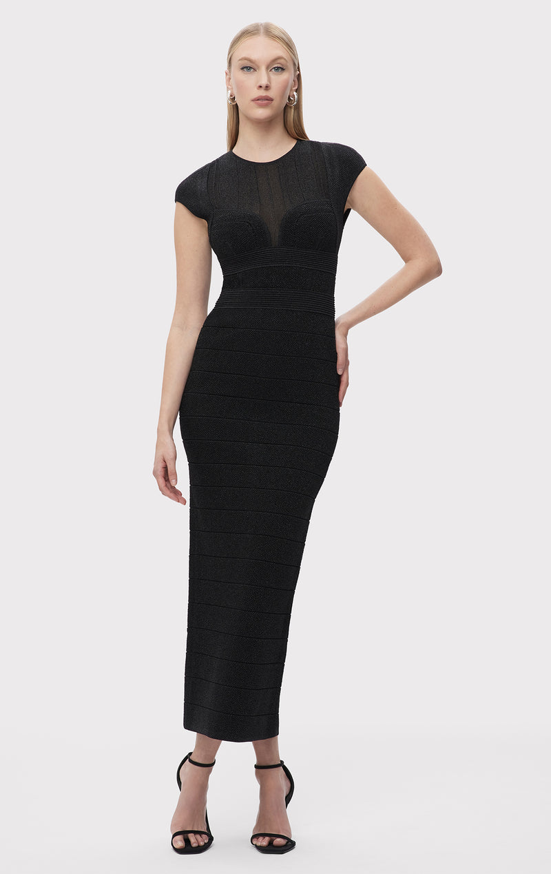 sheer bustier dress Textured Sheer Bustier Gown