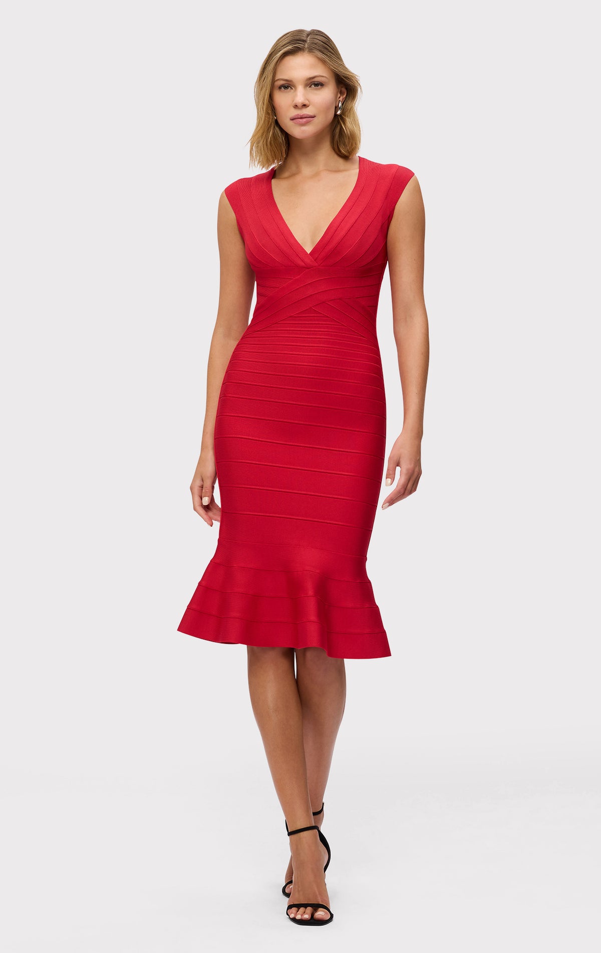 red dress herve leger Ruby Ruby Red Dress