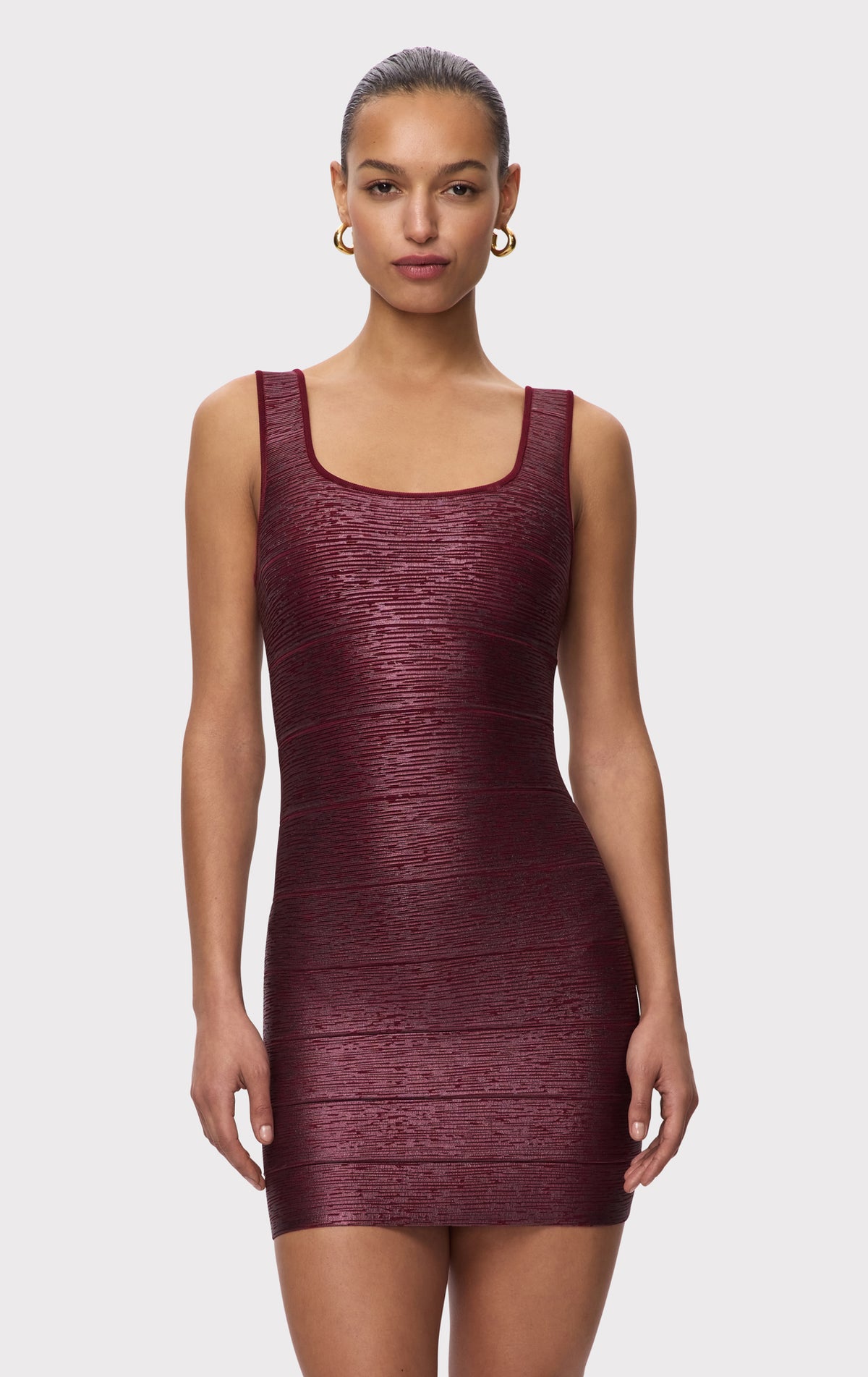 metallic burgundy dress The Metallic Gabriella Dress