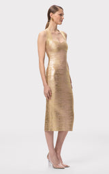 THE METALLIC SANDRA DRESS