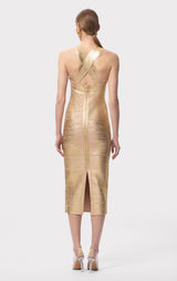 THE METALLIC SANDRA DRESS