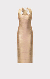 THE METALLIC SANDRA DRESS