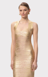 THE METALLIC SANDRA DRESS