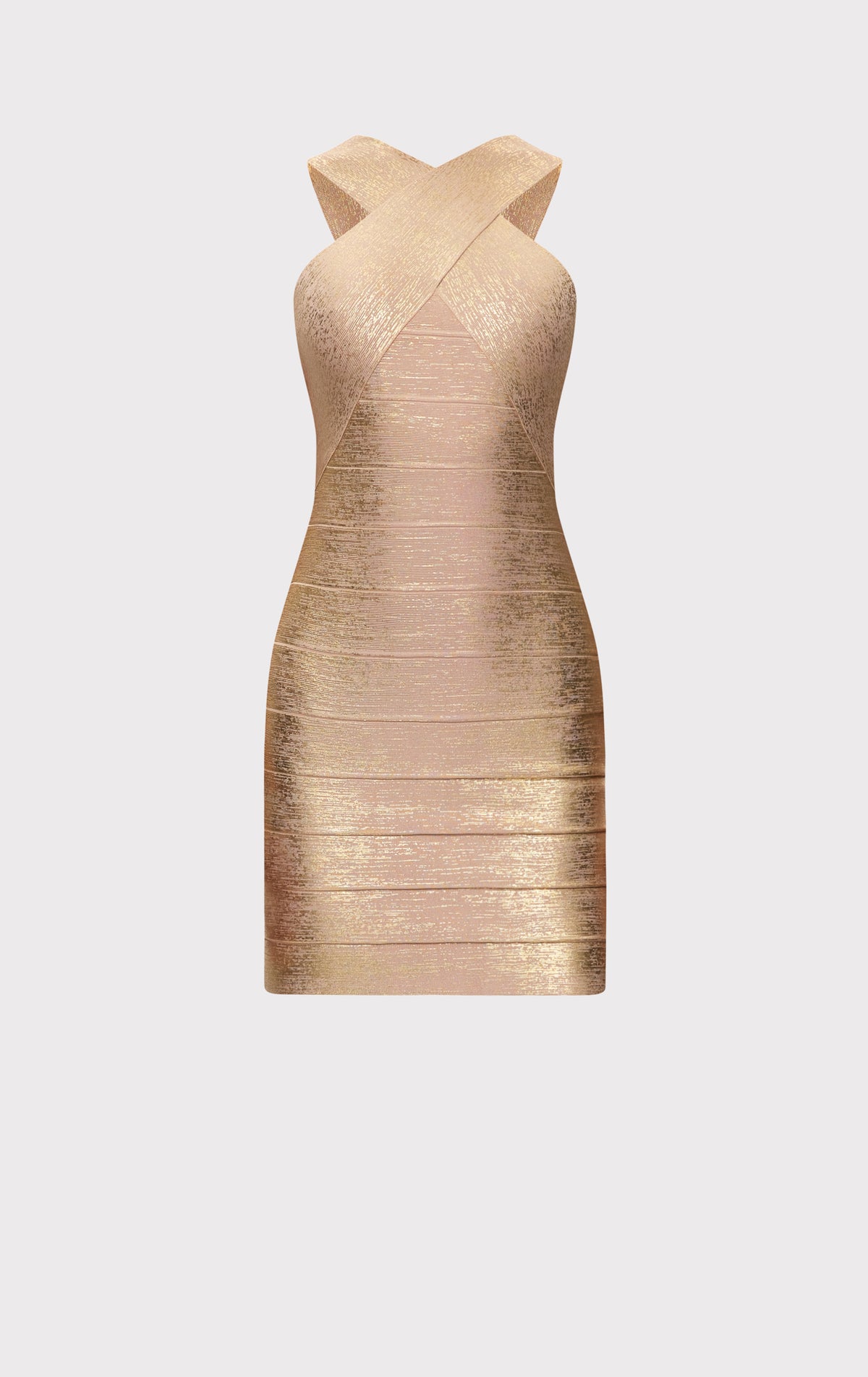 gold bandage dress one shoulder THE METALLIC LOUISA – HERVÉ LÉGER gold mini dress