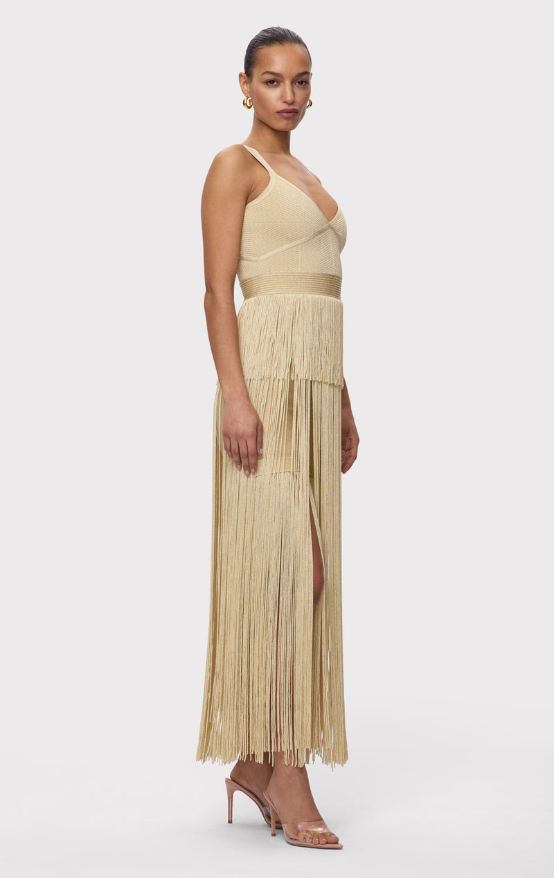herve leger gold maxi dress THE HOLLY GOWN – HERVÉ LÉGER Dm-Pk Description:Missy