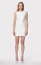 RUCHED MESH MINI DRESS