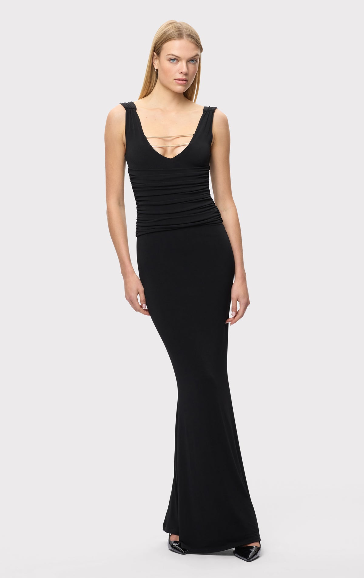 herve leger maxi dress THE PAULINA GOWN – HERVÉ LÉGER Select Mirror:Dresser Only A soft and airy Homecoming Modest Bhldn Bridesmaid Dress -