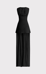 MILANO CORSET GOWN W/ SILK RUCHED CHIFFON