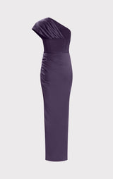 RUCHED WOVEN COMBO GOWN