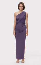 RUCHED WOVEN COMBO GOWN