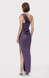 RUCHED WOVEN COMBO GOWN