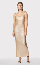 SWEETHEART BANDED FOIL GOWN