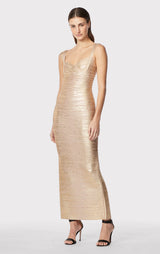 SWEETHEART BANDED FOIL GOWN