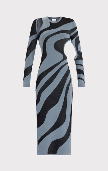 ABSTRACT JACQUARD GOWN