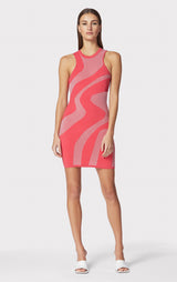 ABSTRACT JACQUARD MINI DRESS