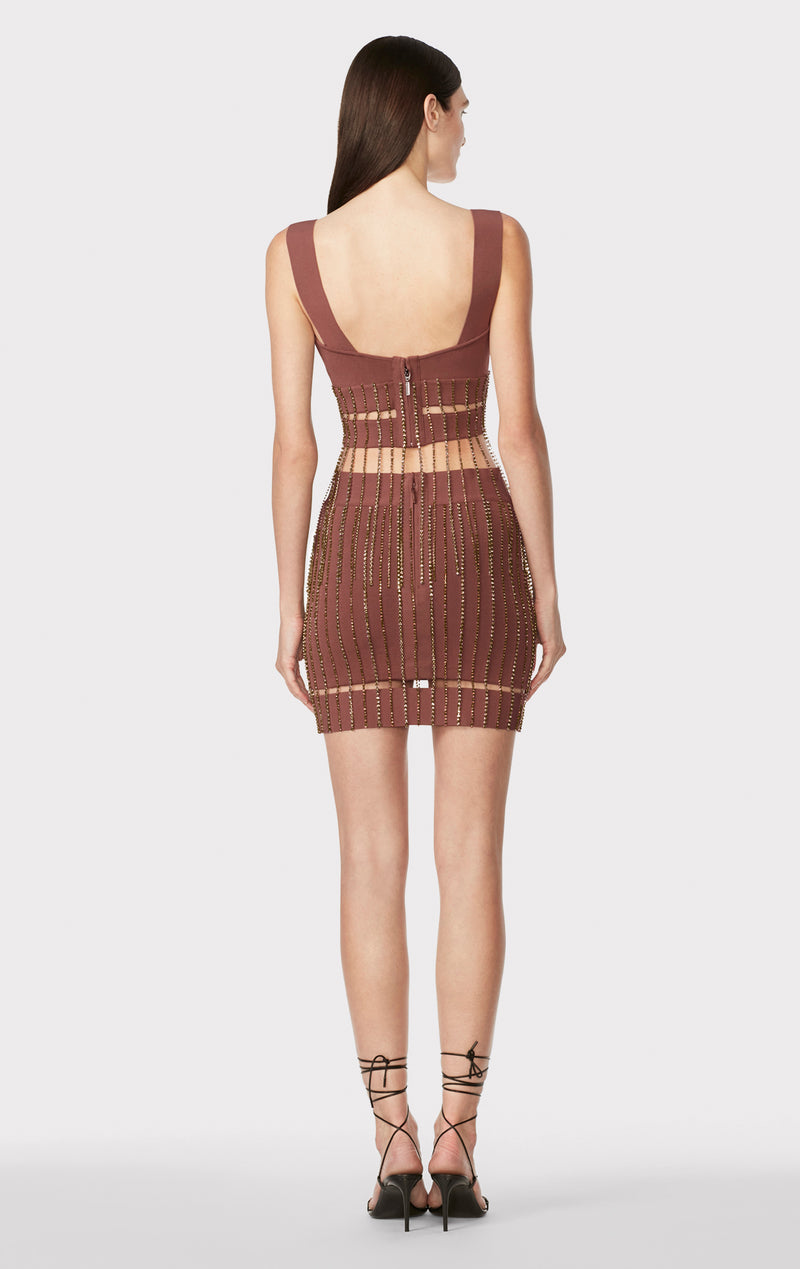 CRYSTAL CHAIN MINI SKIRT