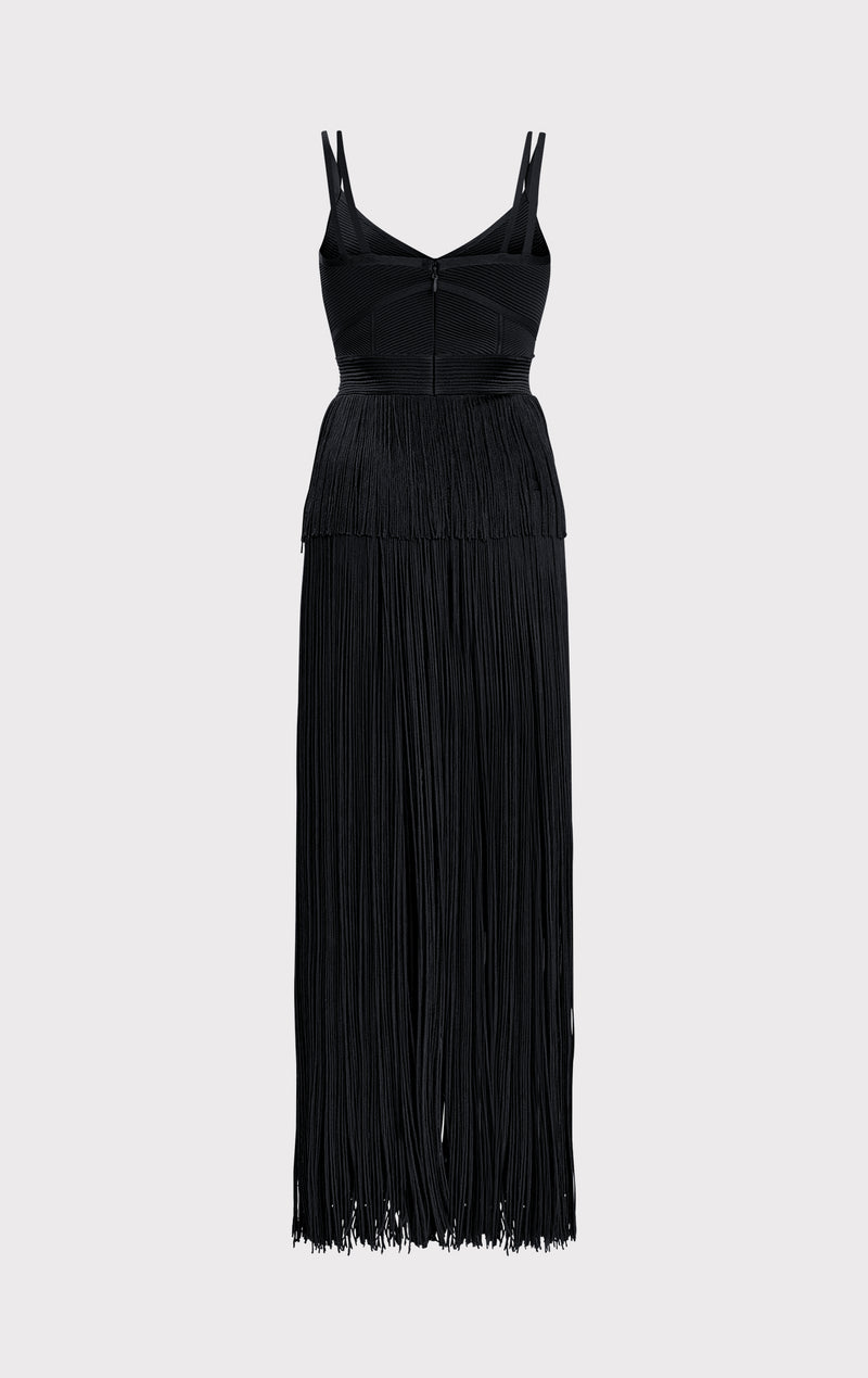 STRAPPY OTTOMAN FRINGE GOWN HERV LGER STRAPPY OTTOMAN FRINGE GOWN HERV LGER
