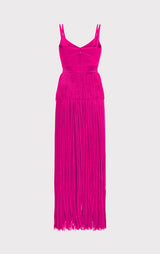 STRAPPY OTTOMAN FRINGE GOWN