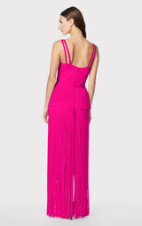 STRAPPY OTTOMAN FRINGE GOWN