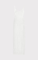 STRAPPY OTTOMAN FRINGE GOWN