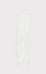 STRAPPY OTTOMAN FRINGE GOWN