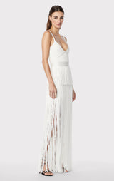 STRAPPY OTTOMAN FRINGE GOWN