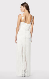 STRAPPY OTTOMAN FRINGE GOWN