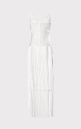 STRAPPY FRINGE GOWN WITH CUT OUT